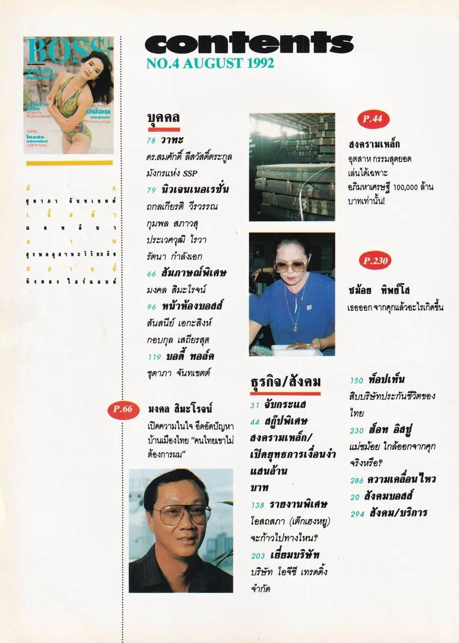 (วันวาน) ชุดาภา จันทเขตต์ @ BOSS Magazine no.4 August 1992