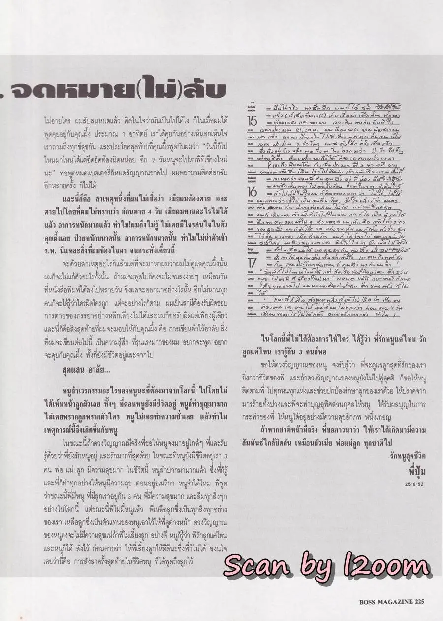 (วันวาน) ชุดาภา จันทเขตต์ @ BOSS Magazine no.4 August 1992