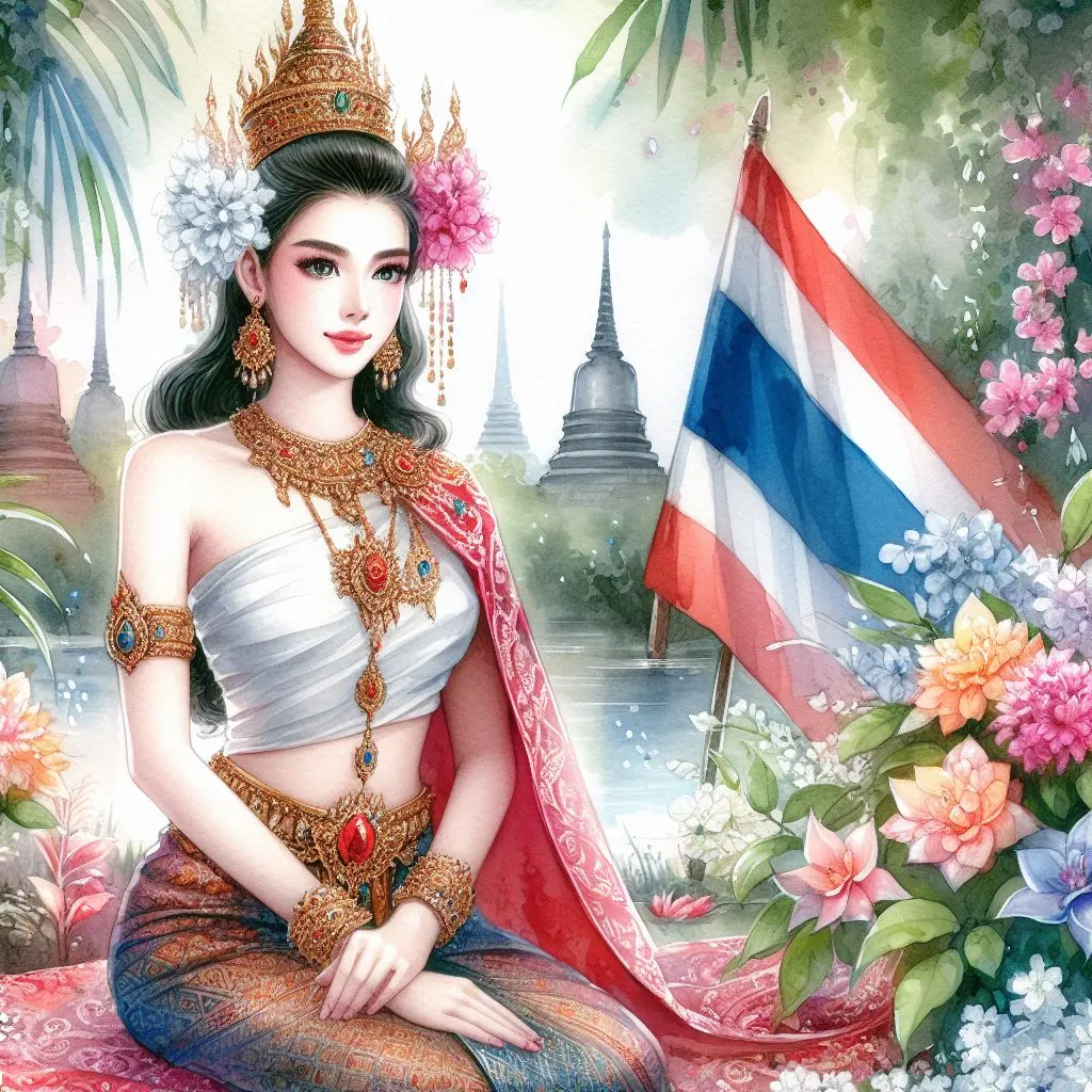 THAILAND 🇹🇭 | AI ART: Thai traditional dress
