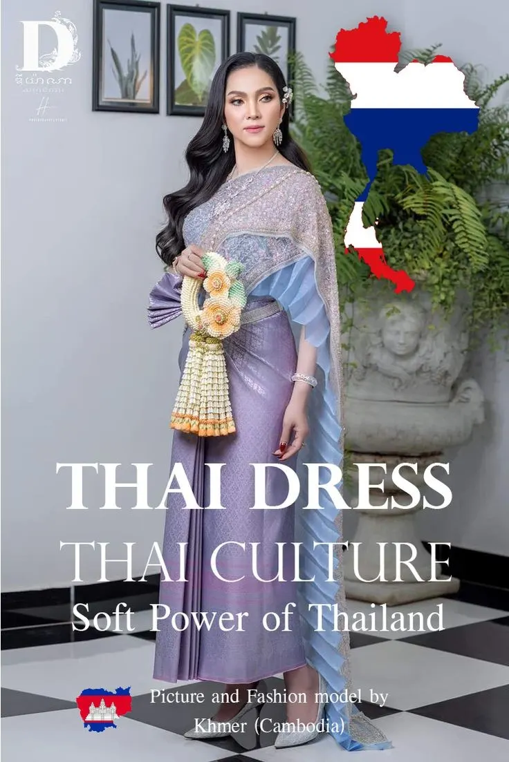 Thai Dress, Thai Culture, Soft Power of Thailand (Fashion model by Khmer ) Khmer wedding. Cambodia wedding.