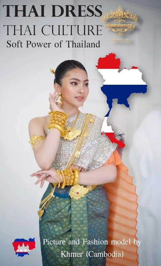Thai Dress, Thai Culture, Soft Power of Thailand (Fashion model by Khmer ) Khmer wedding. Cambodia wedding.