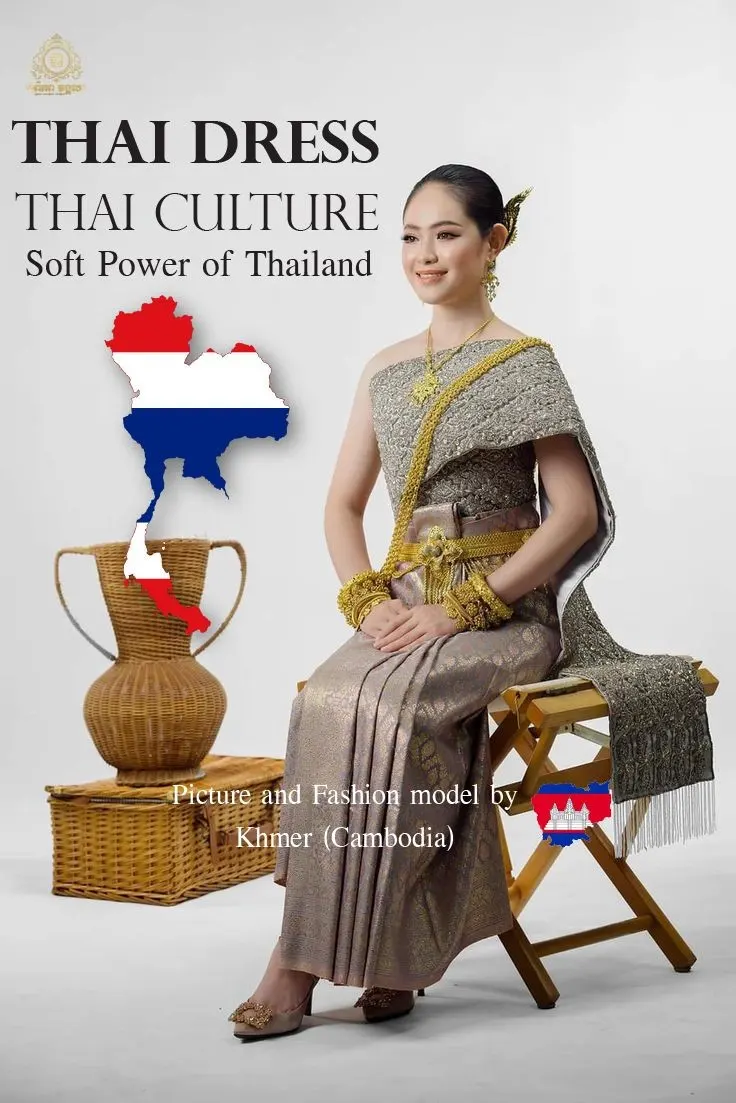 Cambodia wedding costume.Khmer wedding dress. Cambodian wedding by Thai dress.