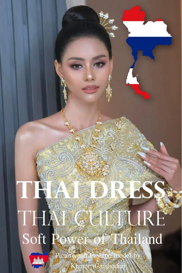 Cambodia wedding costume.Khmer wedding dress. Cambodian wedding by Thai dress.