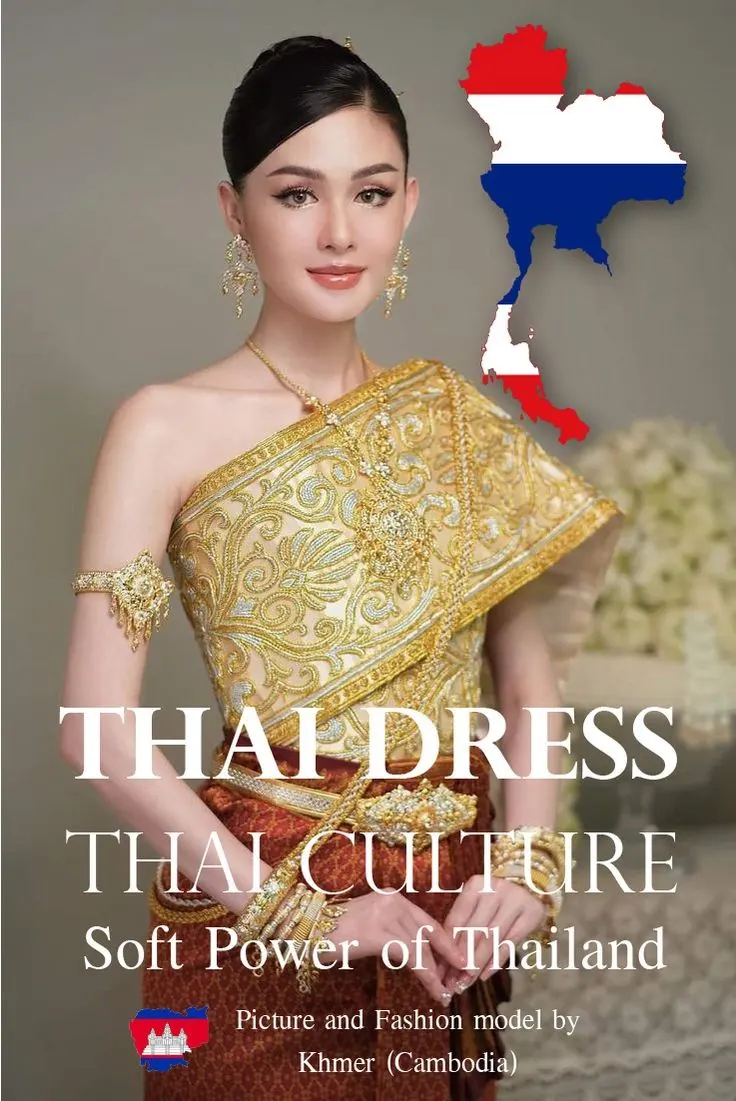 Cambodia wedding costume.Khmer wedding dress. Cambodian wedding by Thai dress.