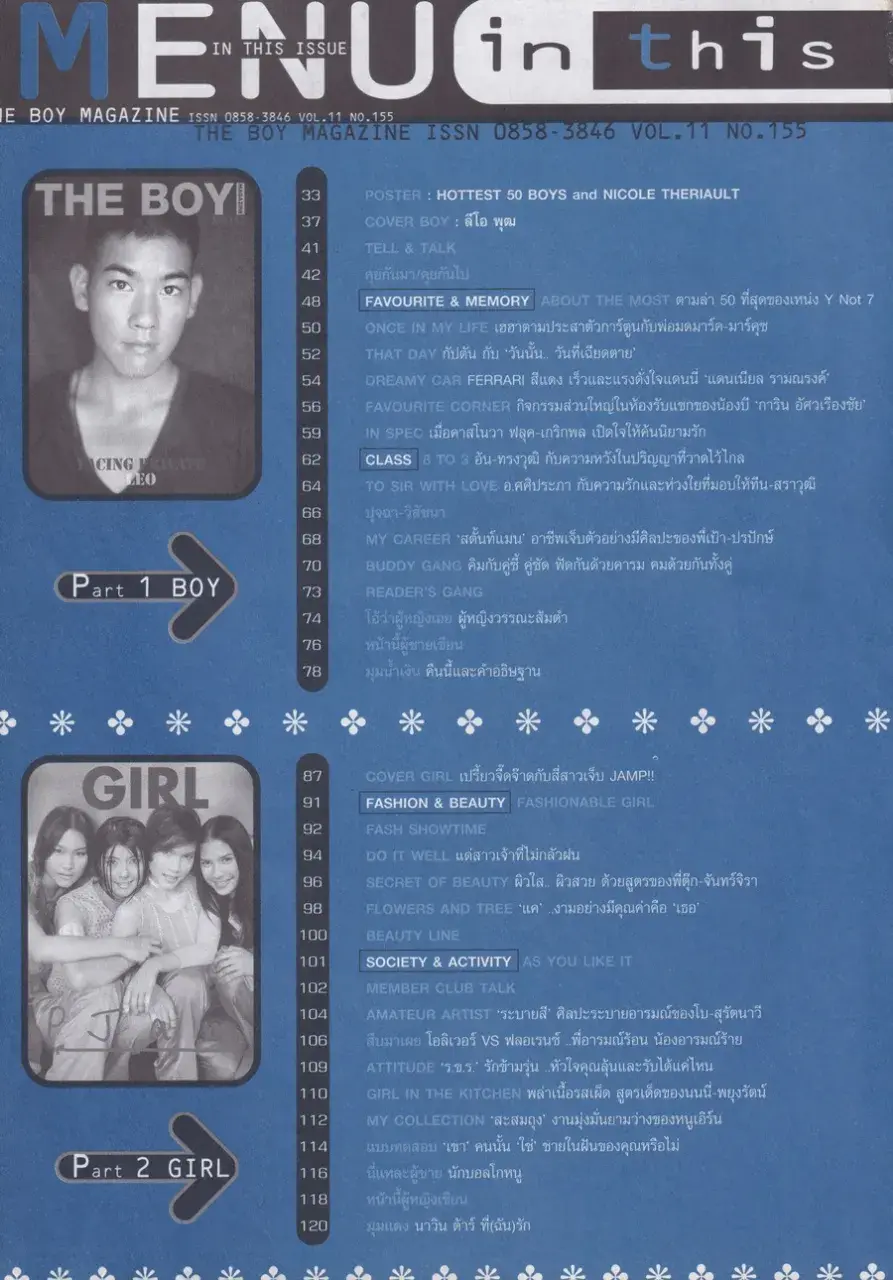 (วันวาน) THE BOY MAGAZINE VOL.11 NO.155 (LEO PUT)