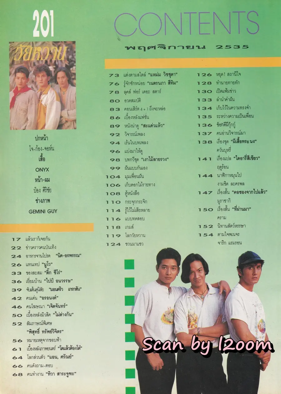 (วันวาน) โจ ก้อง จอห์น @ นิตยสาร วัยหวาน ฉบับที่ 210 พฤศจิกายน 2535