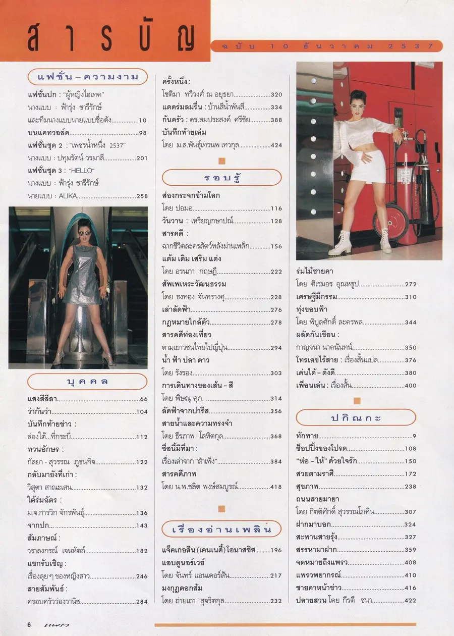 (วันวาน) ฟ้ารุ่ง ชารีรักษ์ @ นิตยสาร แพรว ปีที่ 16 ฉบับที่ 367 ธันวาคม 2537