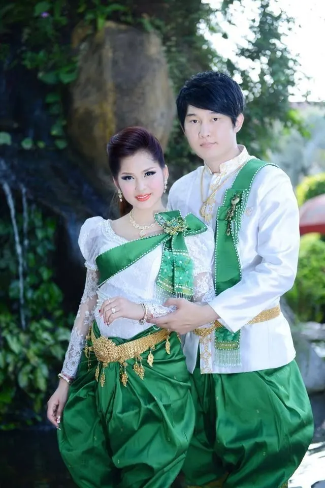 ASEAN national costume.Cambodia national costume.Sampot. Khmer wedding clothing