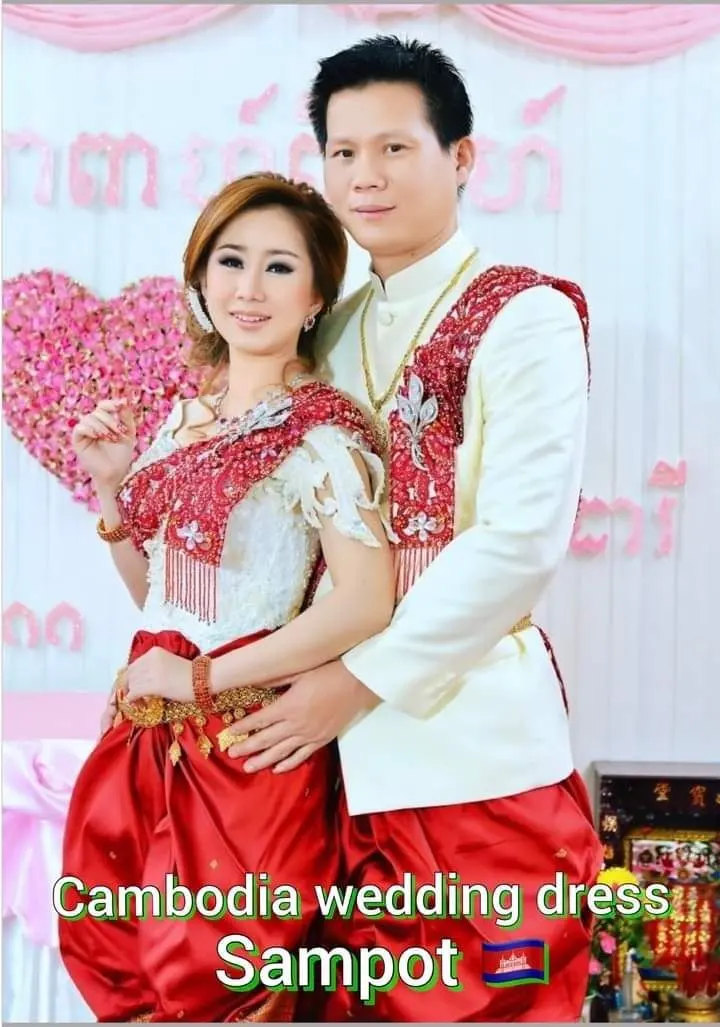 ASEAN national costume.Cambodia national costume.Sampot. Khmer wedding clothing