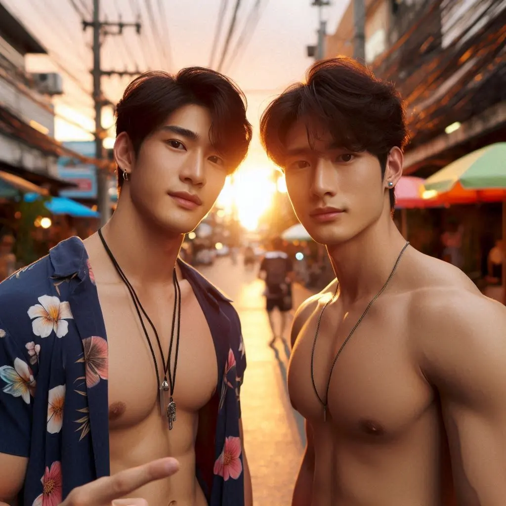 Asian boy on the beach: Ai Art 🇹🇭