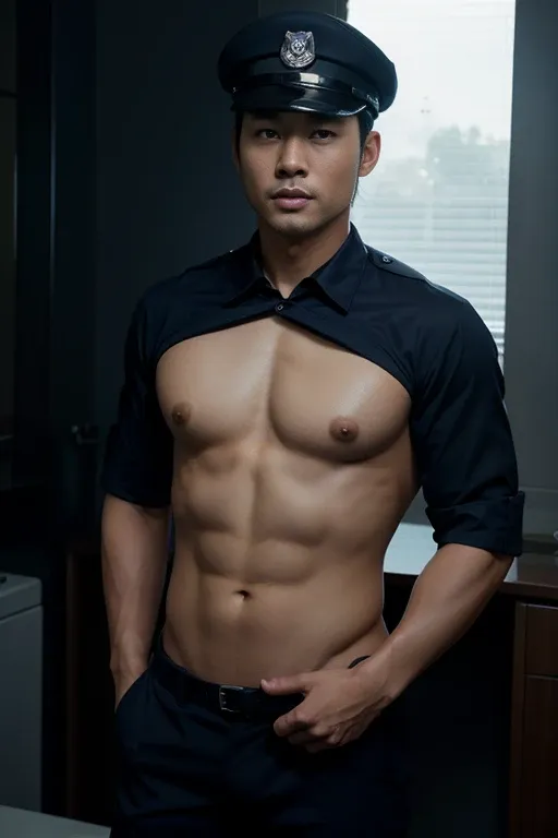 Sexy Uniform Guy : AI Art