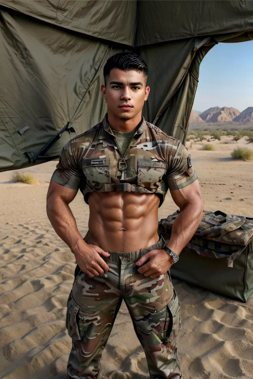 Sexy Uniform Guy : AI Art