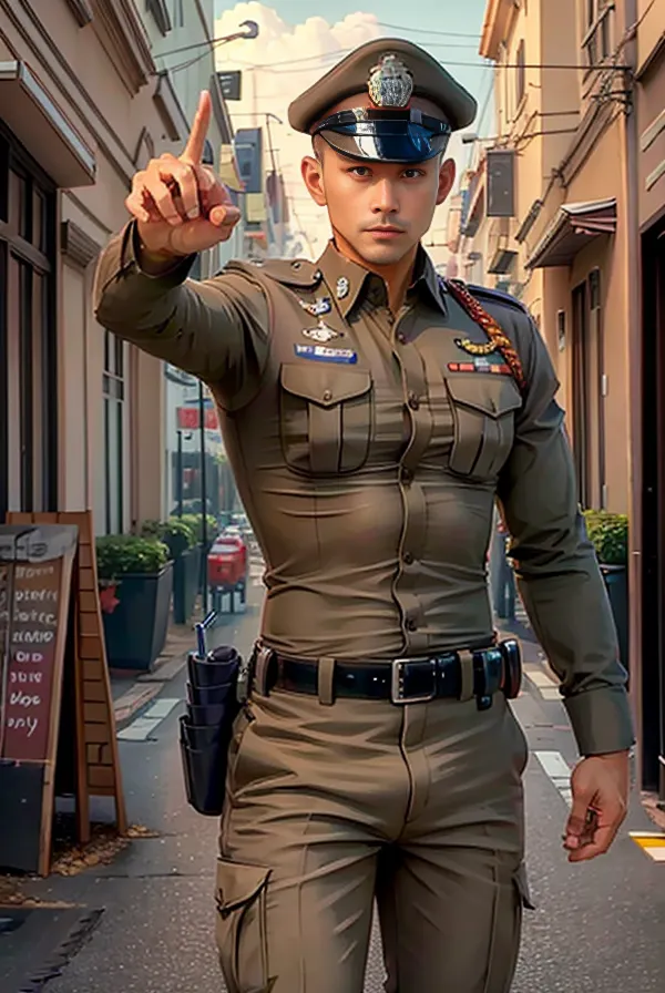 Sexy Uniform Guy : AI Art