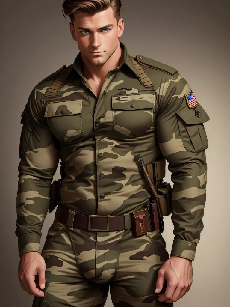 Sexy Uniform Guy : AI Art