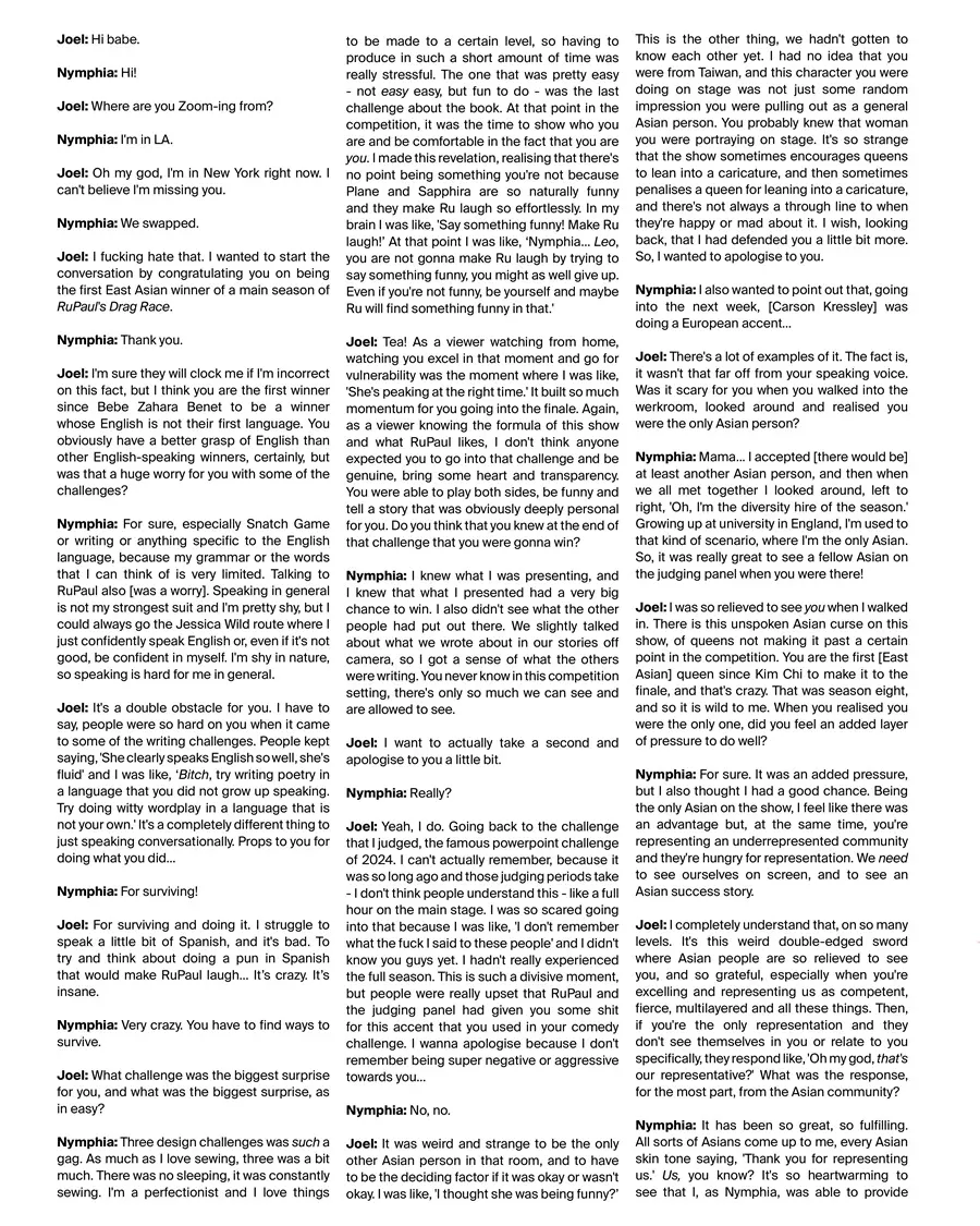 Nymphia Wind @ GAY TIMES UK July 2024