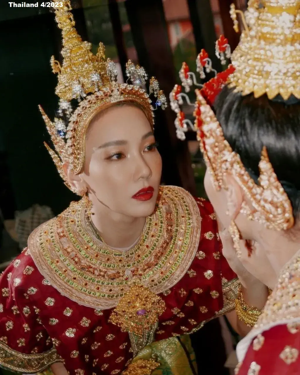 Nune Woranuch in Sita Thai Khon Dance Costume 🇹🇭