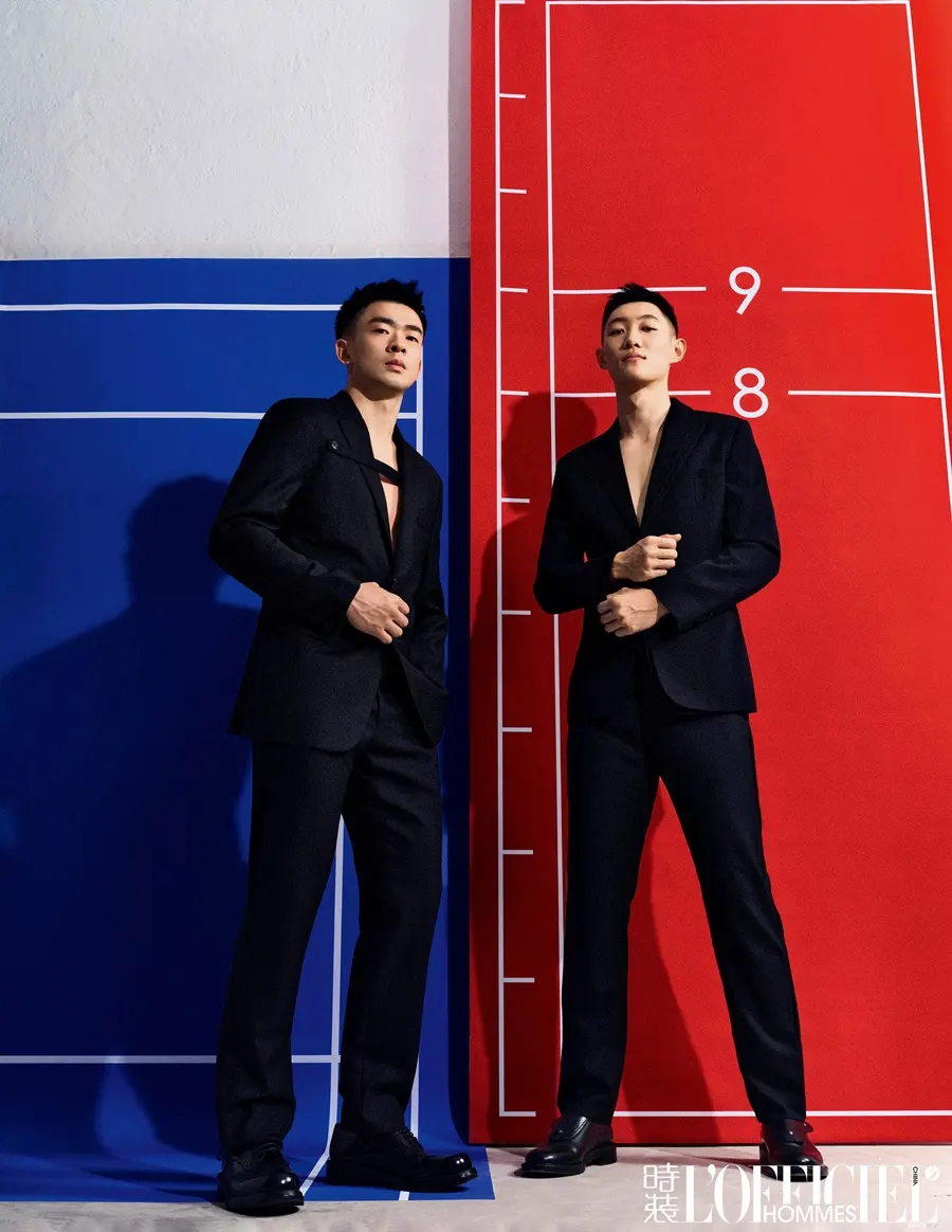 Zheng Siwei & Wang Jianan @ L&rsquo;Officiel Hommes China July 2024