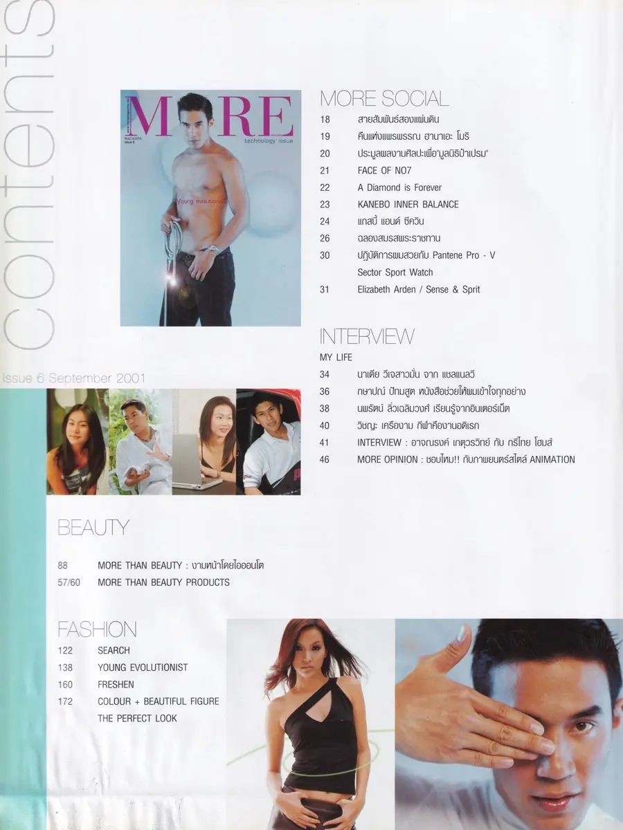 (วันวาน) ดอม เหตระกูล @ MORE Magazine issue 6 September 2001