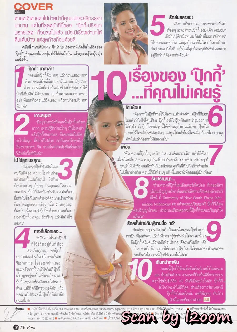 (วันวาน) ปุ๊กกี้-ปริศนา พรายแสง @ นิตยสาร ทีวีพูล ปีที่ 14 ฉบับที่ 725 เมษายน 2547