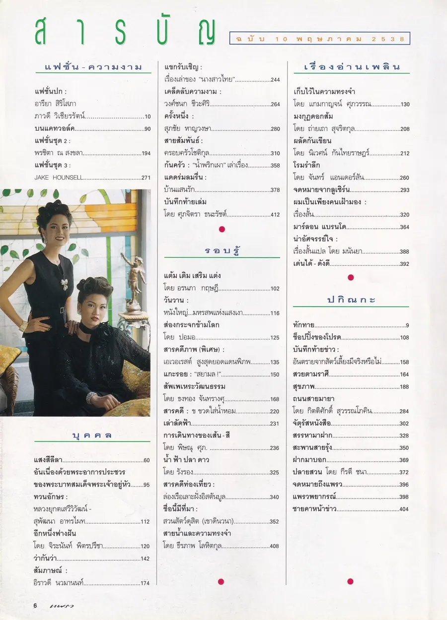 (วันวาน) ป๊อป อารียา & มะปราง ภาวดี @ นิตยสาร แพรว ปีที่ 16 ฉบับที่ 377 พฤษภาคม 2538