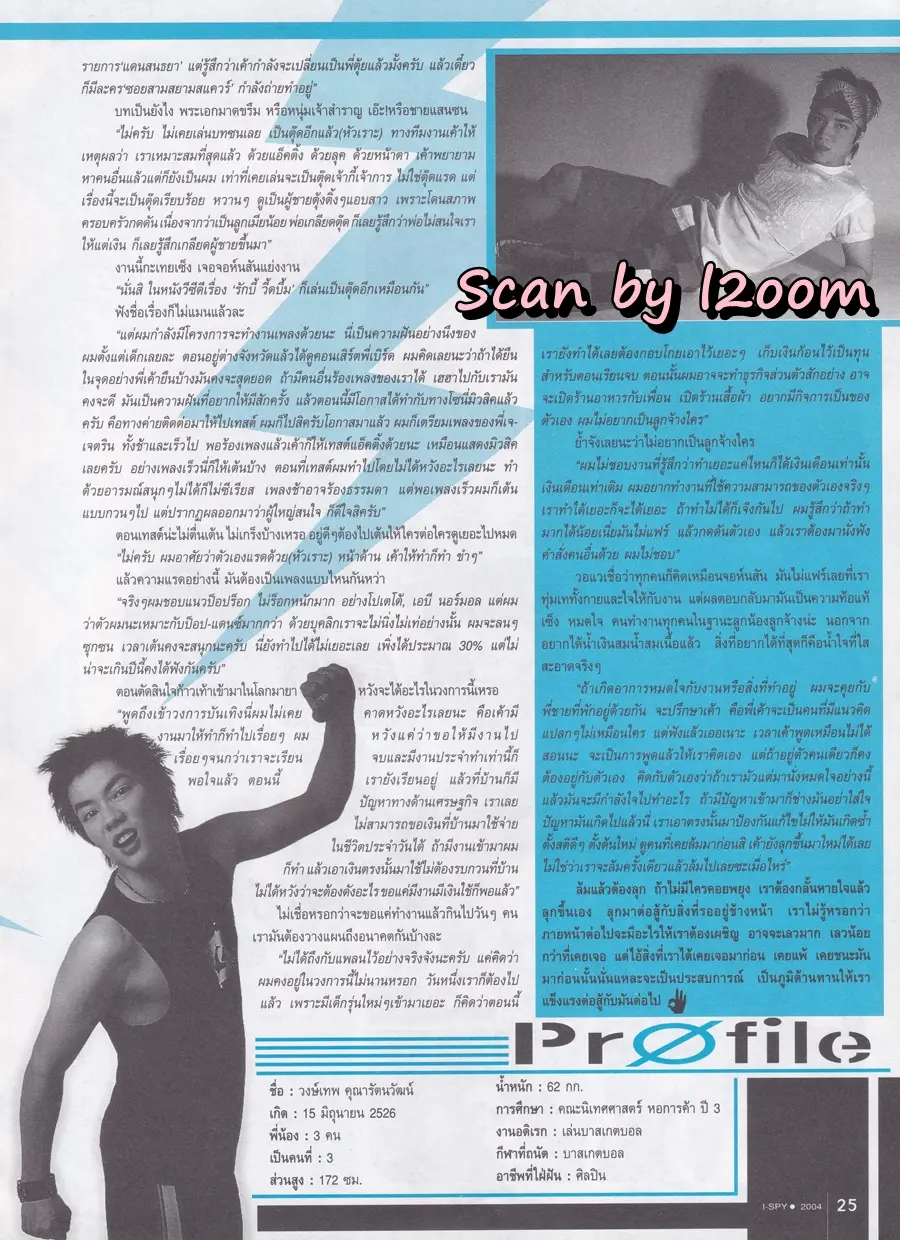 (วันวาน) จอห์นสัน วงษ์เทพ @ นิตยสาร i-SPY ปีที่ 8 ฉบับที่ 135 ปักษ์แรก พฤษภาคม 2547