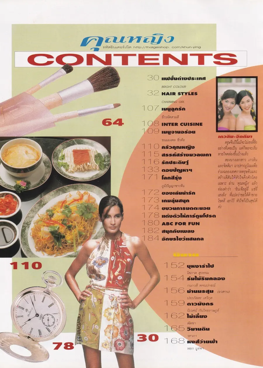 (วันวาน) อ้อน เกวลิน & ปุ้ม จิตติมา @ นิตยสาร คุณหญิง ปีที่ 4 ฉบับที่ 91 ปักษ์หลัง กุมภาพันธ์ 2542