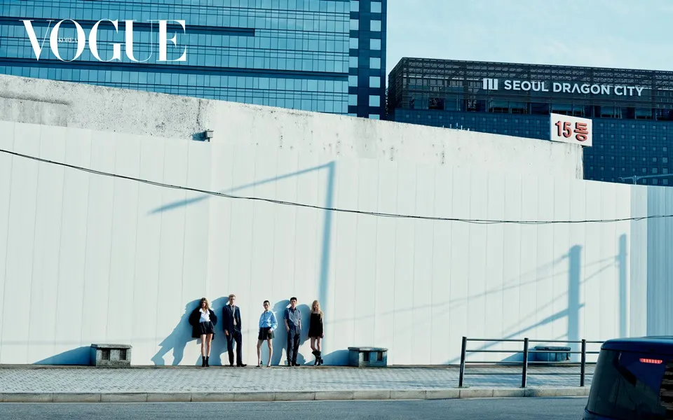 Song Ah Woo, Junyeong Baek, Rosalieke Fuchs, Ella Dalton & Pierrick Gregoire @ VOGUE Korea July 2025
