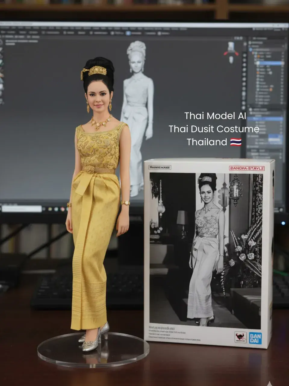 Thailand national costume. Traditional Thailand outfit.