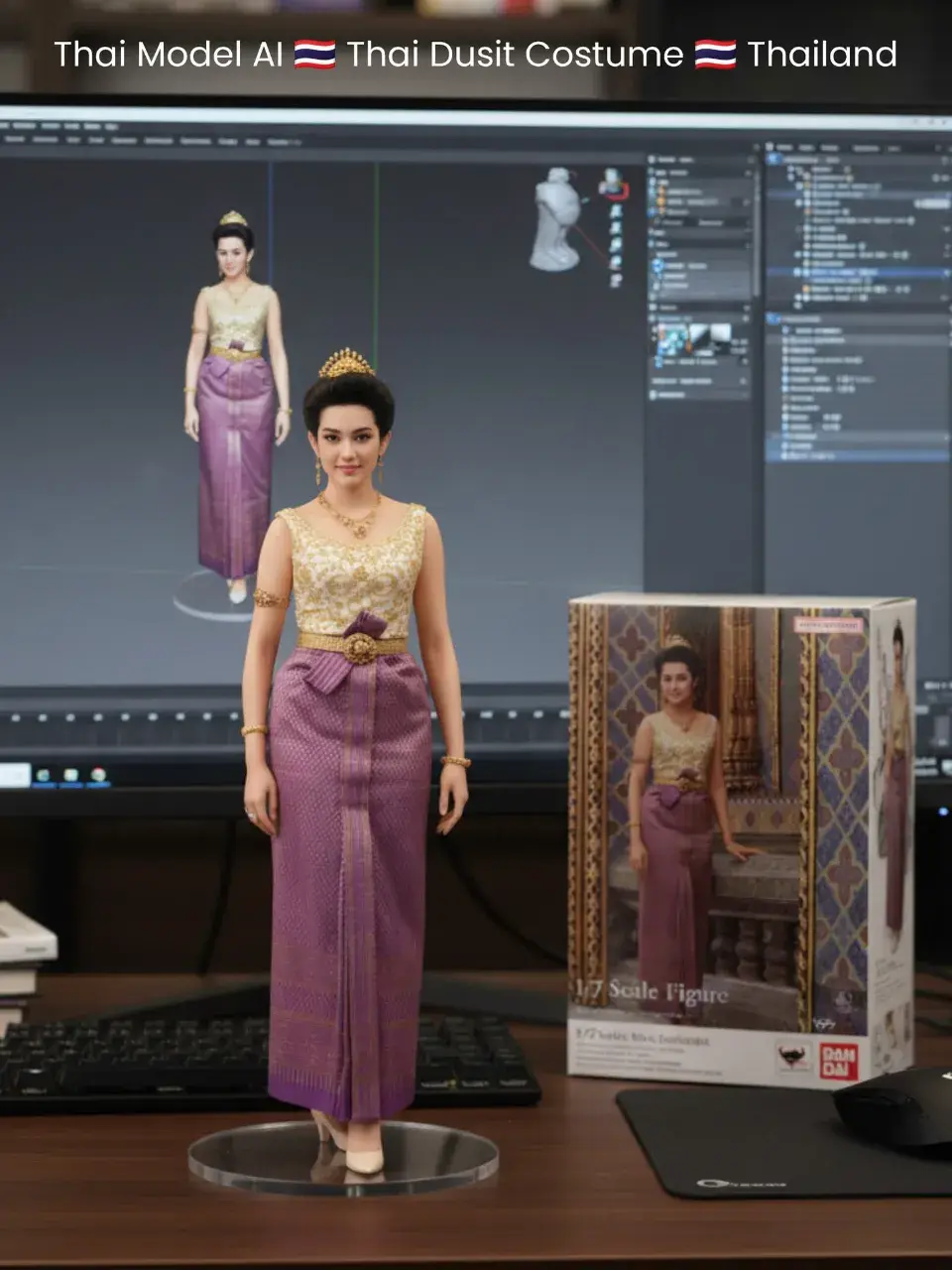 Thailand national costume. Traditional Thailand outfit.