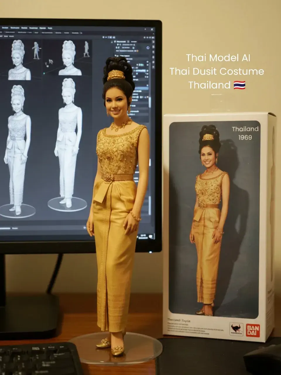 Thailand national costume. Traditional Thailand outfit.