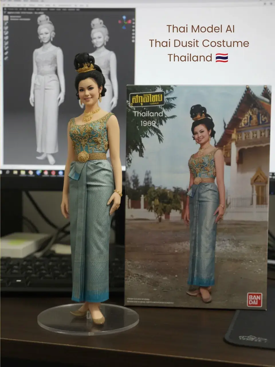 Thailand national costume. Traditional Thailand outfit.