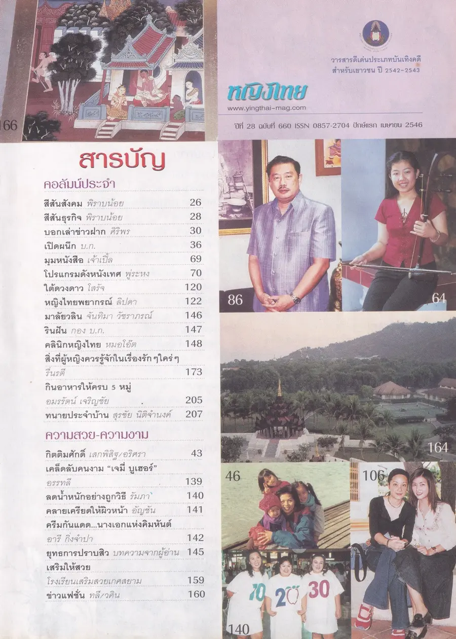 (วันวาน) หน่อย ปฏิพร & น้ำฝน สรวงสุดา @ นิตยสาร หญิงไทย ปีที่ 28 ฉบับที่ 660 ปักษ์แรก เมษายน 2546