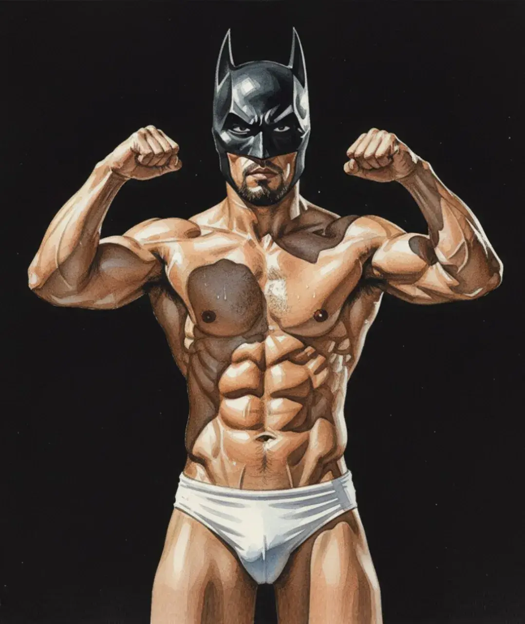 Hunk man with painting II