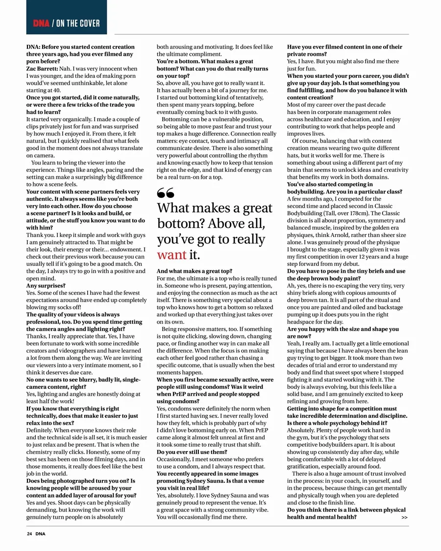 Zac Barrett @ DNA Magazine issue 313 February 2026