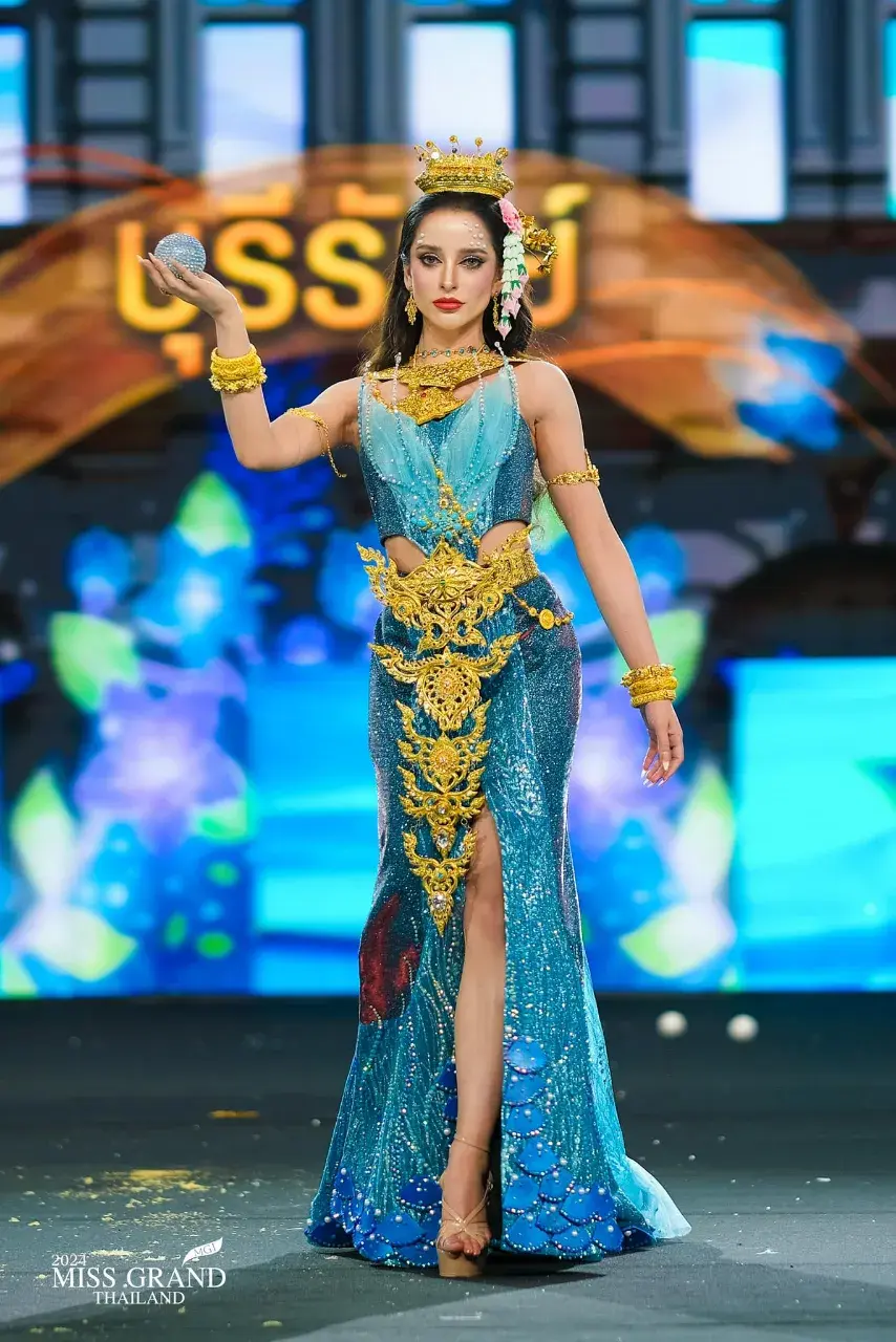 MGT28 #มิสแกรนด์บุรีรัมย์ เอมี่ วิรัญญา เบอรี่  ชุด Pearl of Andaman
