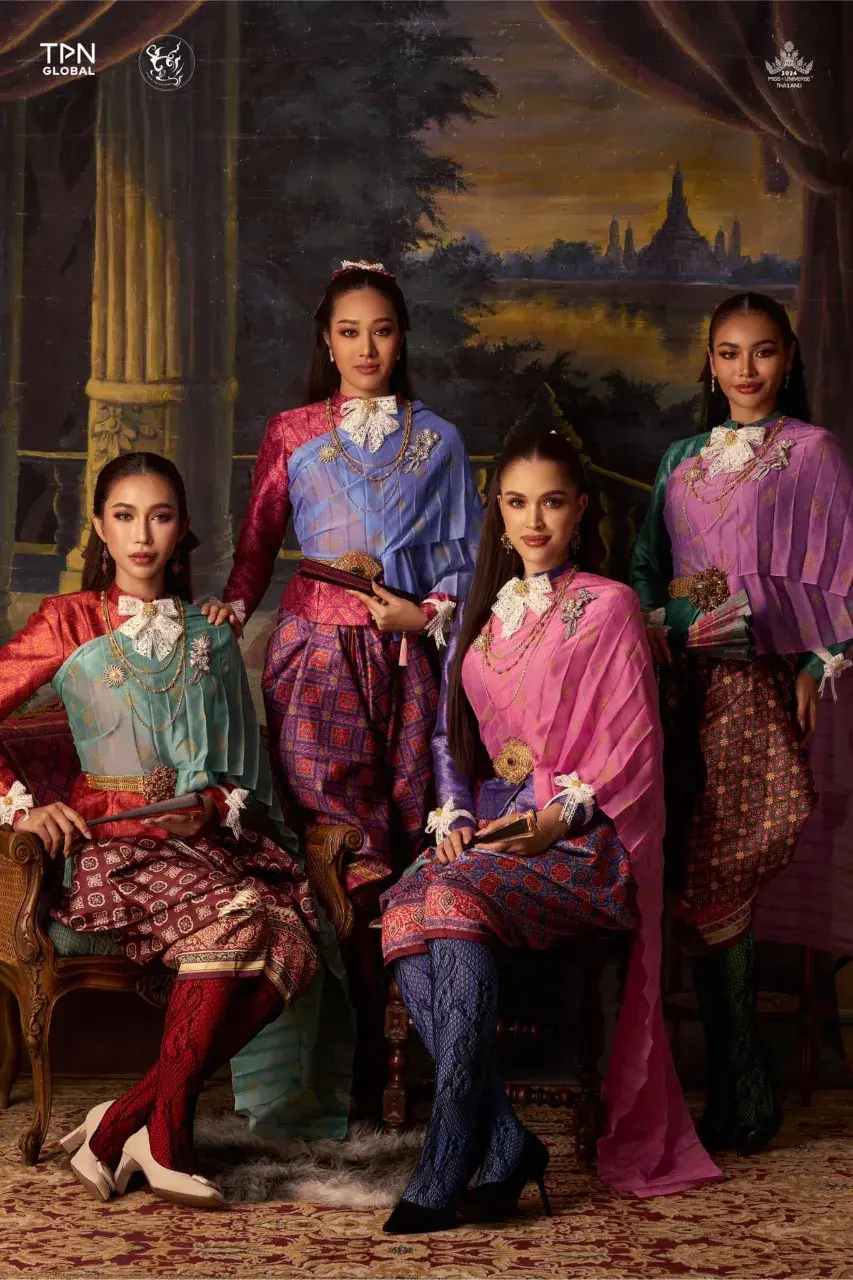 Miss Universe Thailand 2024 Contestants in Thai Dresses 🇹🇭