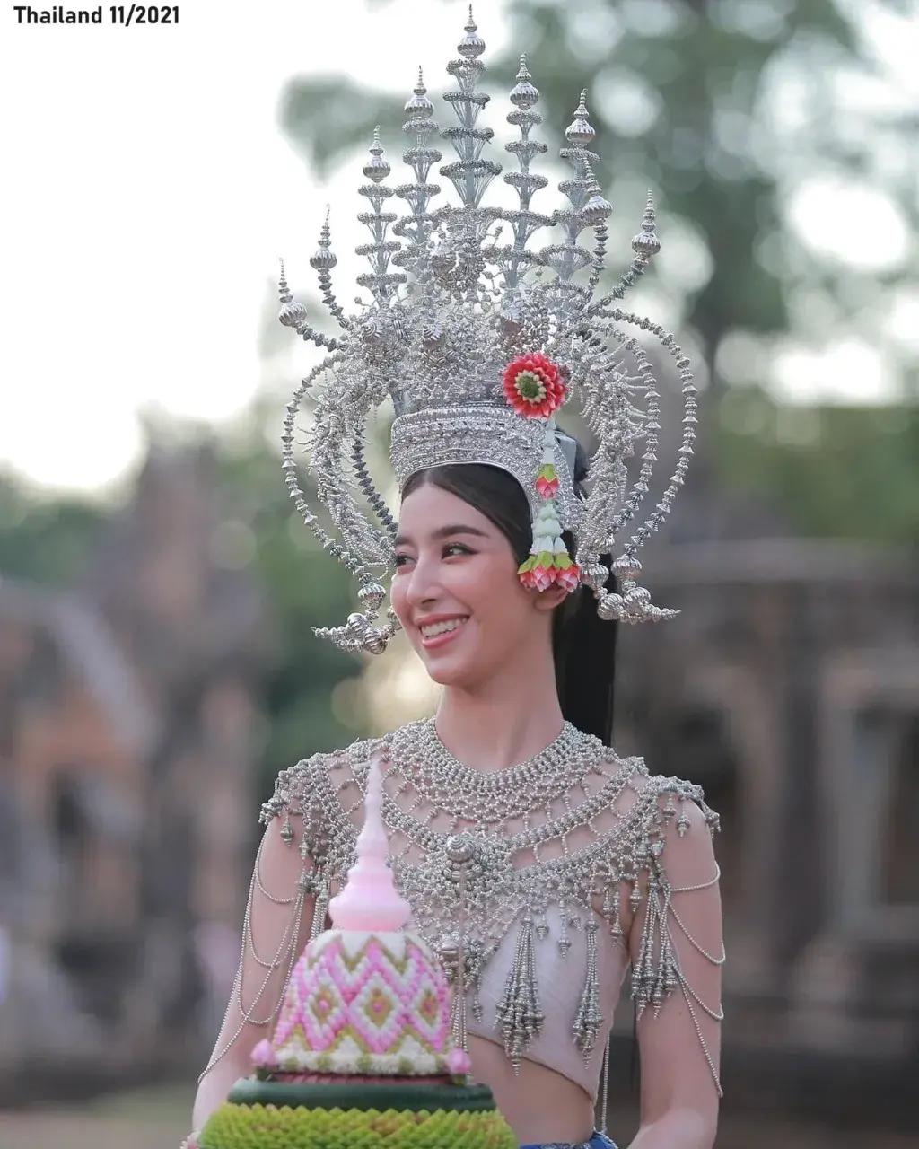 Mint Chalida in Apsara Thai National Costume 🇹🇭